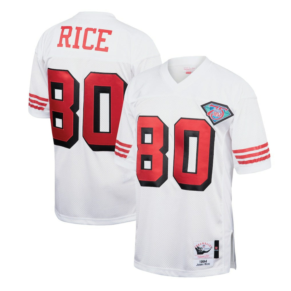Jerry Rice San Francisco 49ers 1994 Authentic Throwback Retired Player Jersey White | Mitchell & Ness