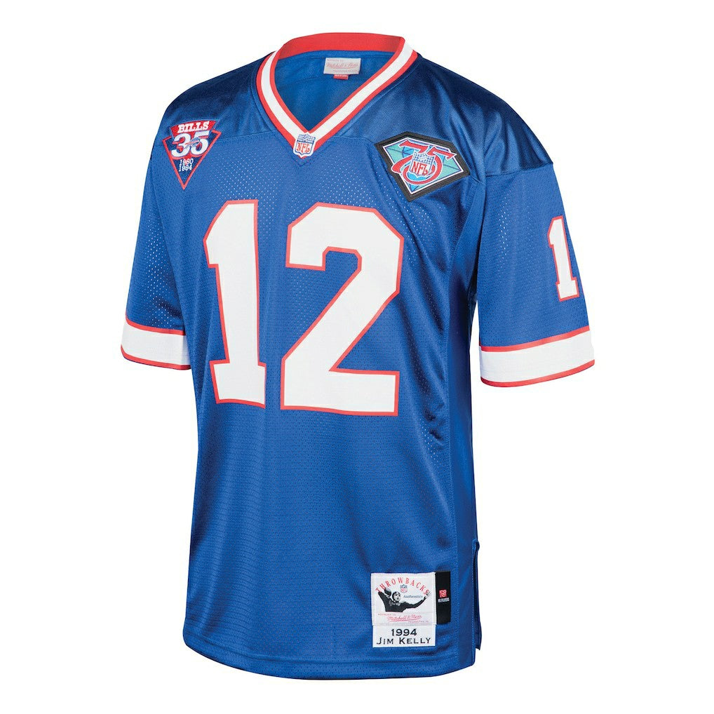 Jim Kelly Buffalo Bills 1994 Authentic Throwback Retired Player Jersey Royal | Mitchell & Ness