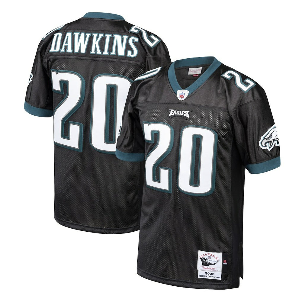 Brian Dawkins Philadelphia Eagles 2003 Authentic Throwback Retired Player Jersey Black | Mitchell & Ness