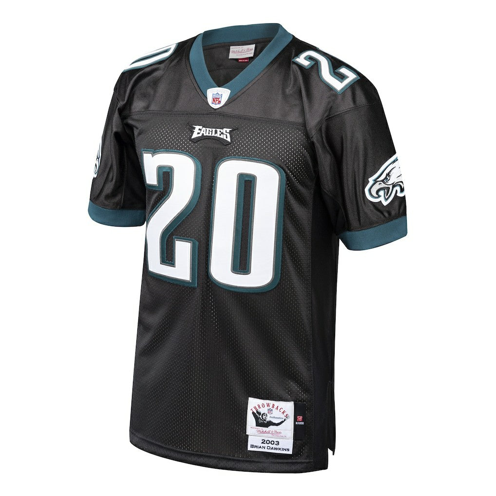 Brian Dawkins Philadelphia Eagles 2003 Authentic Throwback Retired Player Jersey Black | Mitchell & Ness