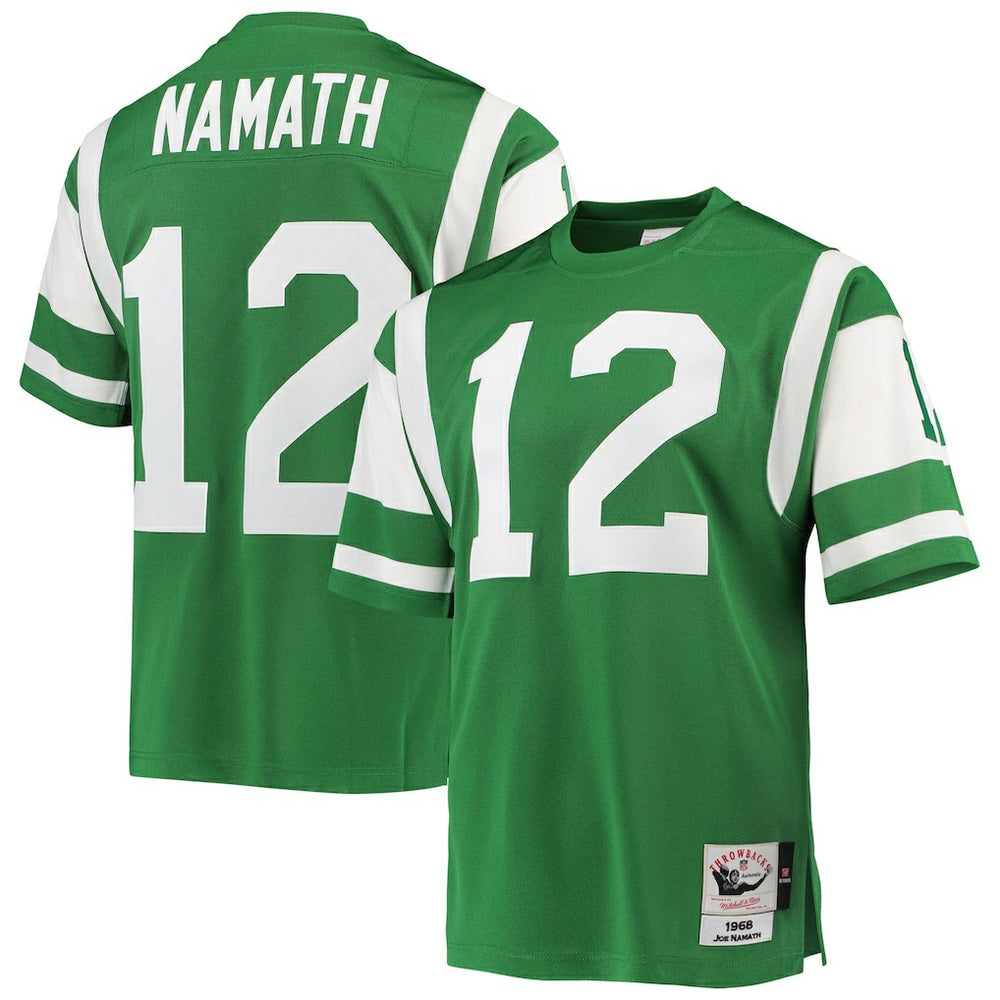 Joe Namath New York Jets 1968 Authentic Throwback Retired Player Jersey Green | Mitchell & Ness