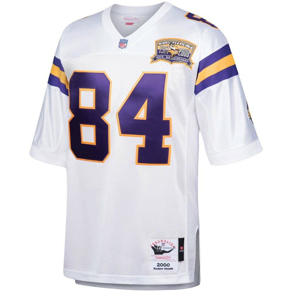 Randy Moss Minnesota Vikings 2000 Authentic Throwback Retired Player Jersey White | Mitchell & Ness