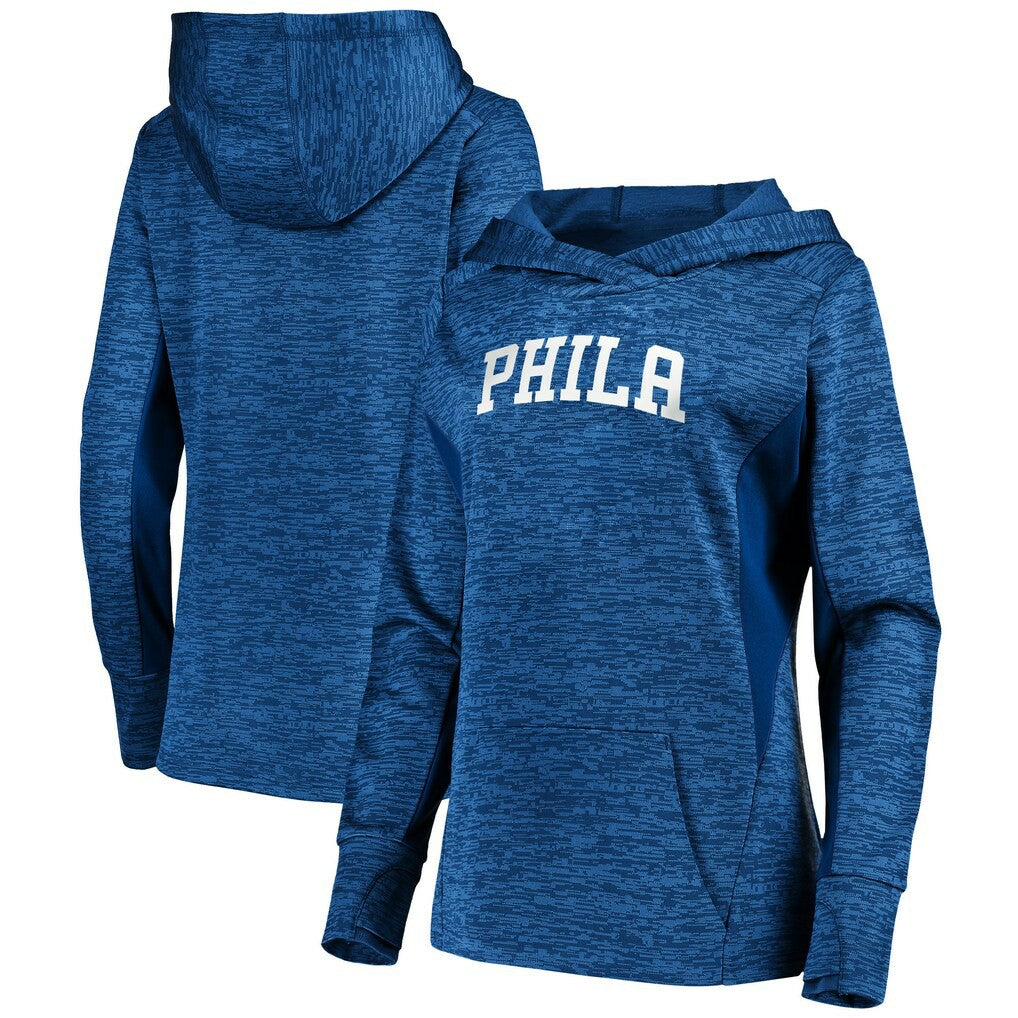 Philadelphia 76ers Women's Showtime Done Better Pullover Hoodie Royal - NBA