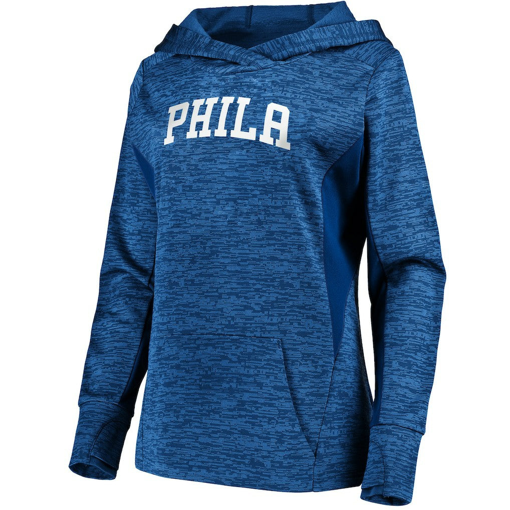 Philadelphia 76ers Women's Showtime Done Better Pullover Hoodie Royal - NBA