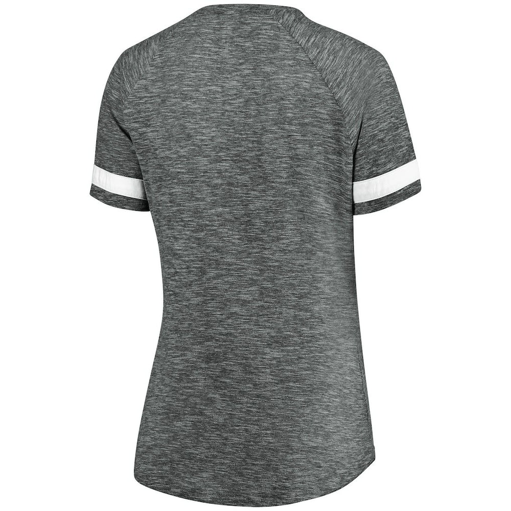 Brooklyn Nets Women's Showtime Winning With Pride Notch Neck T-Shirt Gray/White - NBA