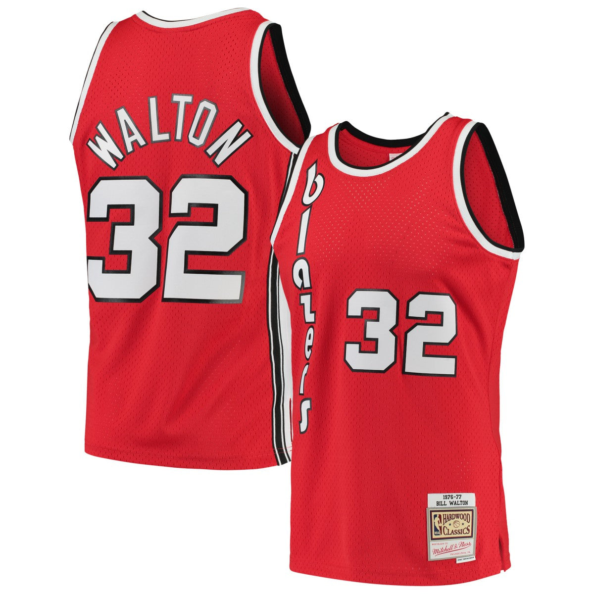 Bill Walton Portland Trail Blazers 1976/77 Hardwood Classics Swingman Jersey Red - NBA