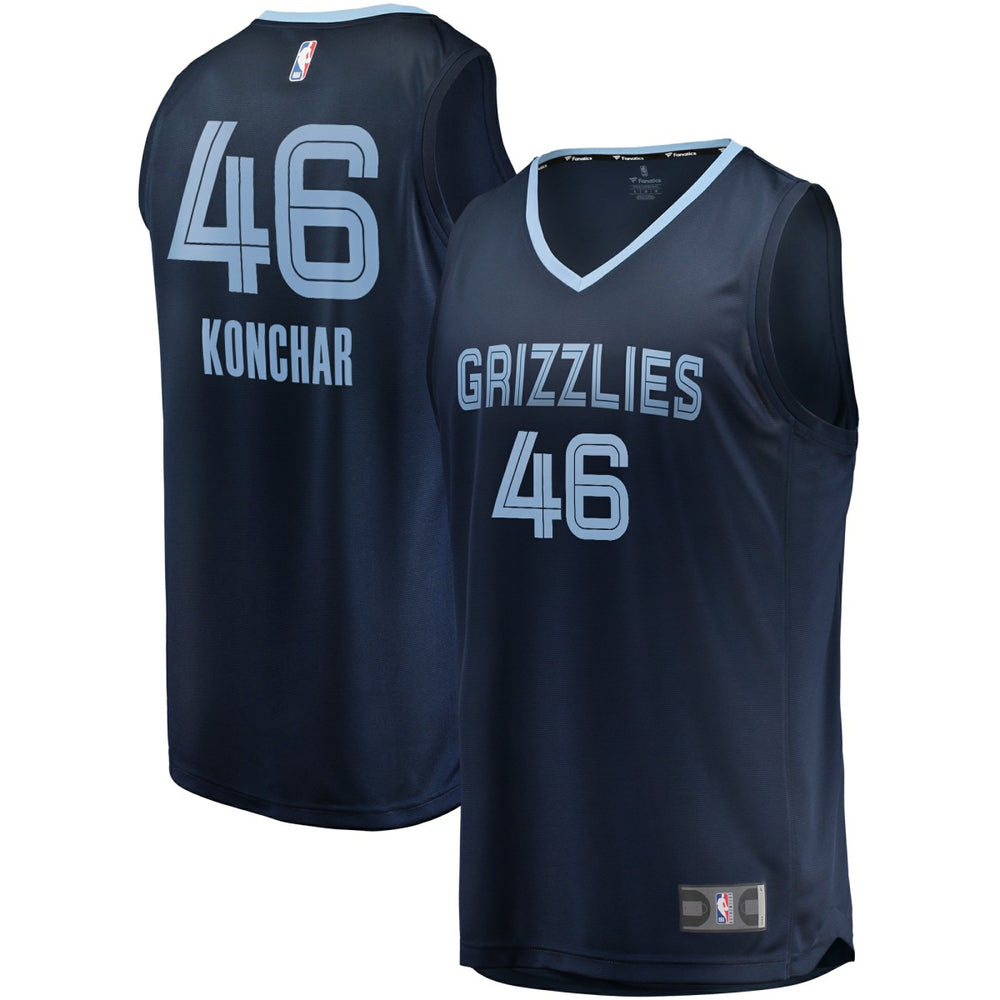 John Konchar Memphis Grizzlies Fast Break Replica Jersey Navy Icon Edition - NBA
