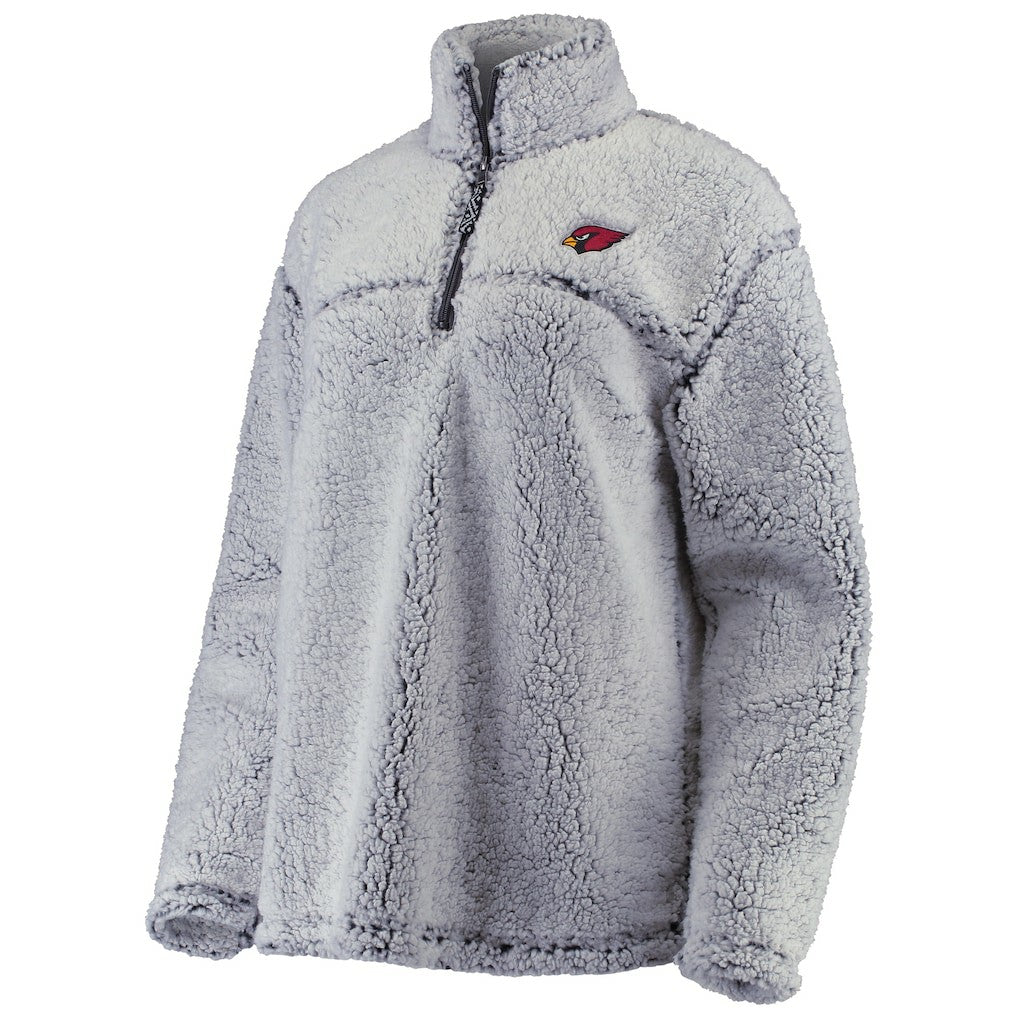 Arizona Cardinals G-III 4Her by Carl Banks Women's Sherpa Quarter-Zip Pullover Jacket Gray | NFL