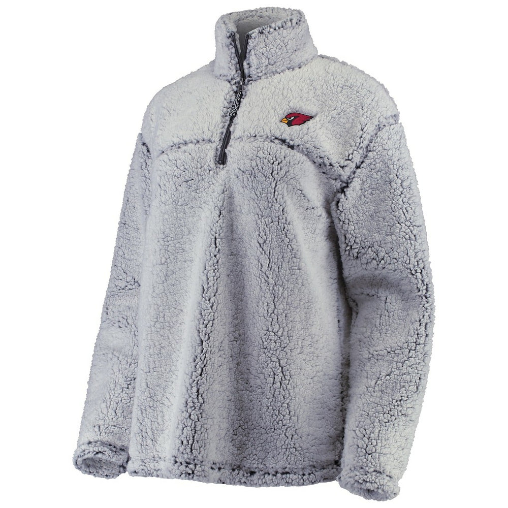 Arizona Cardinals G-III 4Her by Carl Banks Women's Sherpa Quarter-Zip Pullover Jacket Gray | NFL