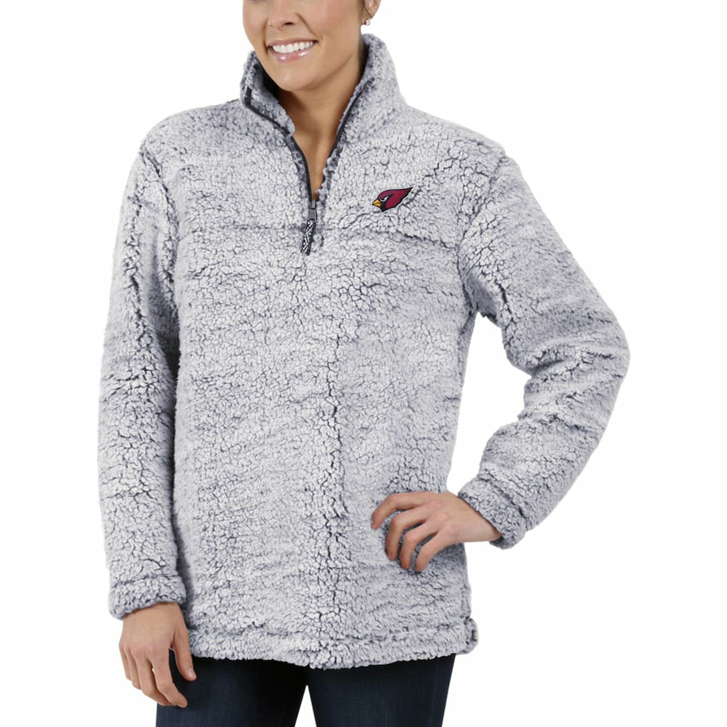 Arizona Cardinals G-III 4Her by Carl Banks Women's Sherpa Quarter-Zip Pullover Jacket Gray | NFL
