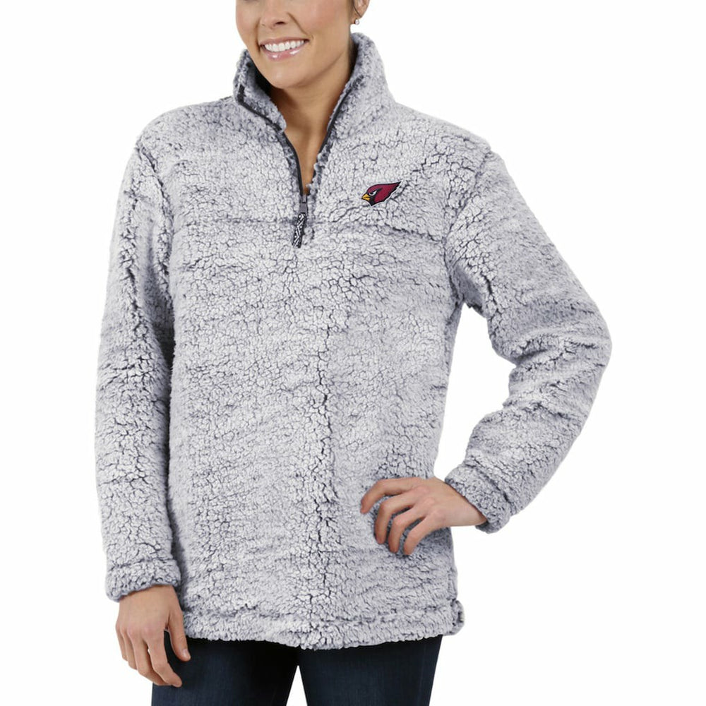 Arizona Cardinals G-III 4Her by Carl Banks Women's Sherpa Quarter-Zip Pullover Jacket Gray | NFL