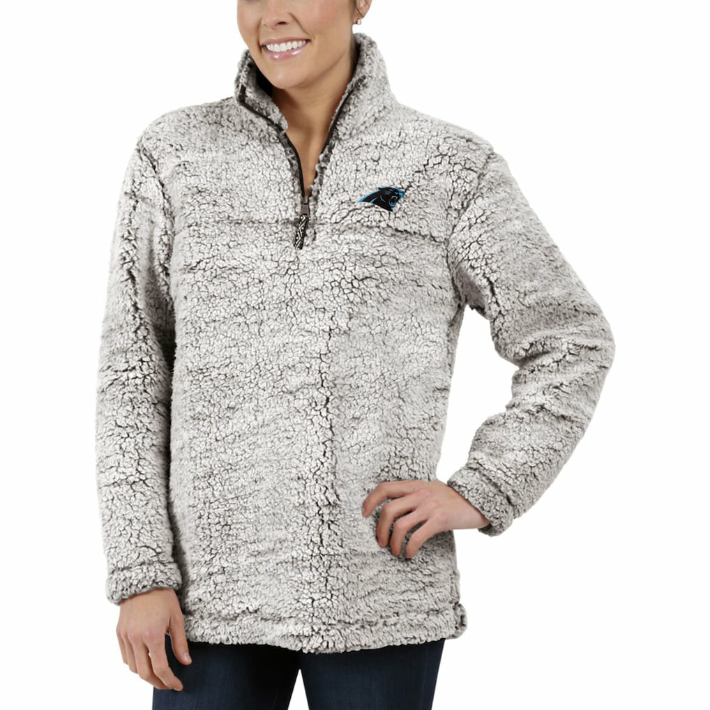 Carolina Panthers G-III 4Her by Carl Banks Women's Sherpa Quarter-Zip Pullover Jacket Gray | NFL