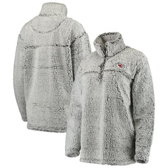 Kansas City Chiefs Women's Sherpa Quarter-Zip Pullover Jacket Gray | NFL