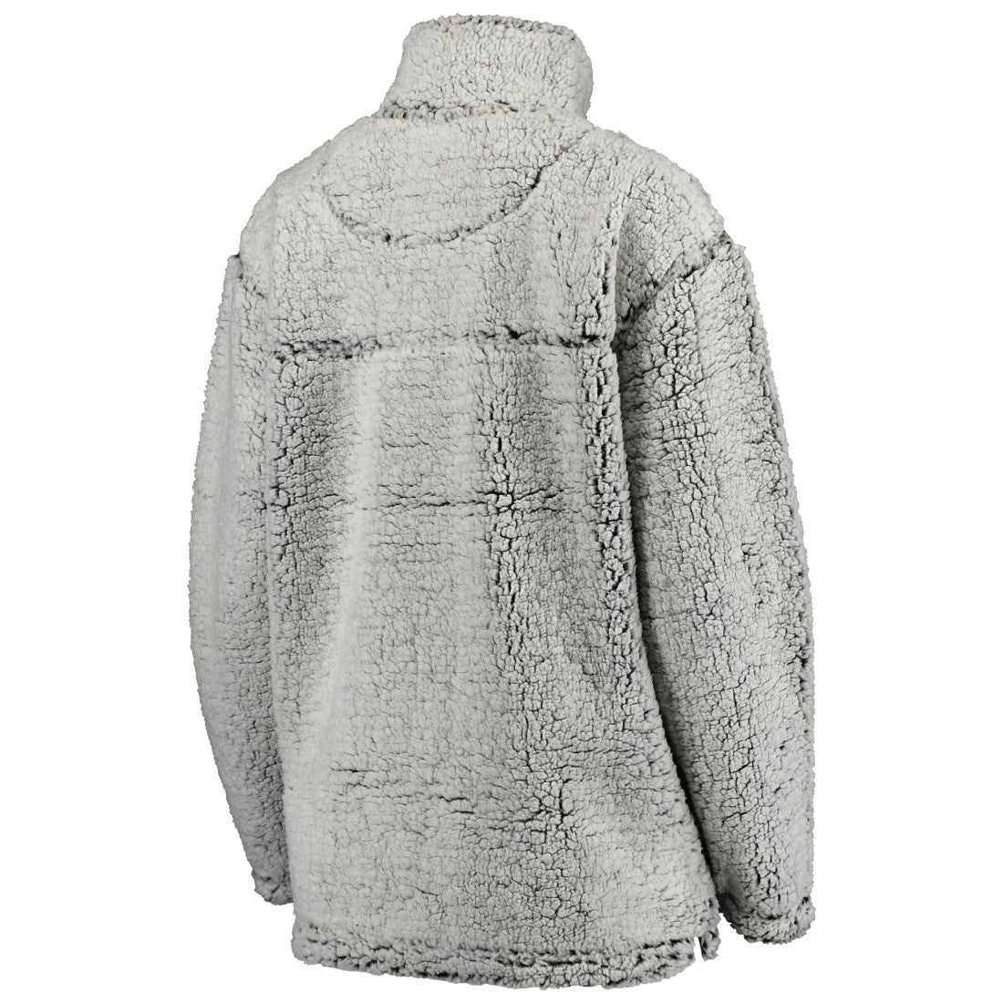 Detroit Lions Women's Sherpa Quarter-Zip Pullover Jacket Gray | NFL