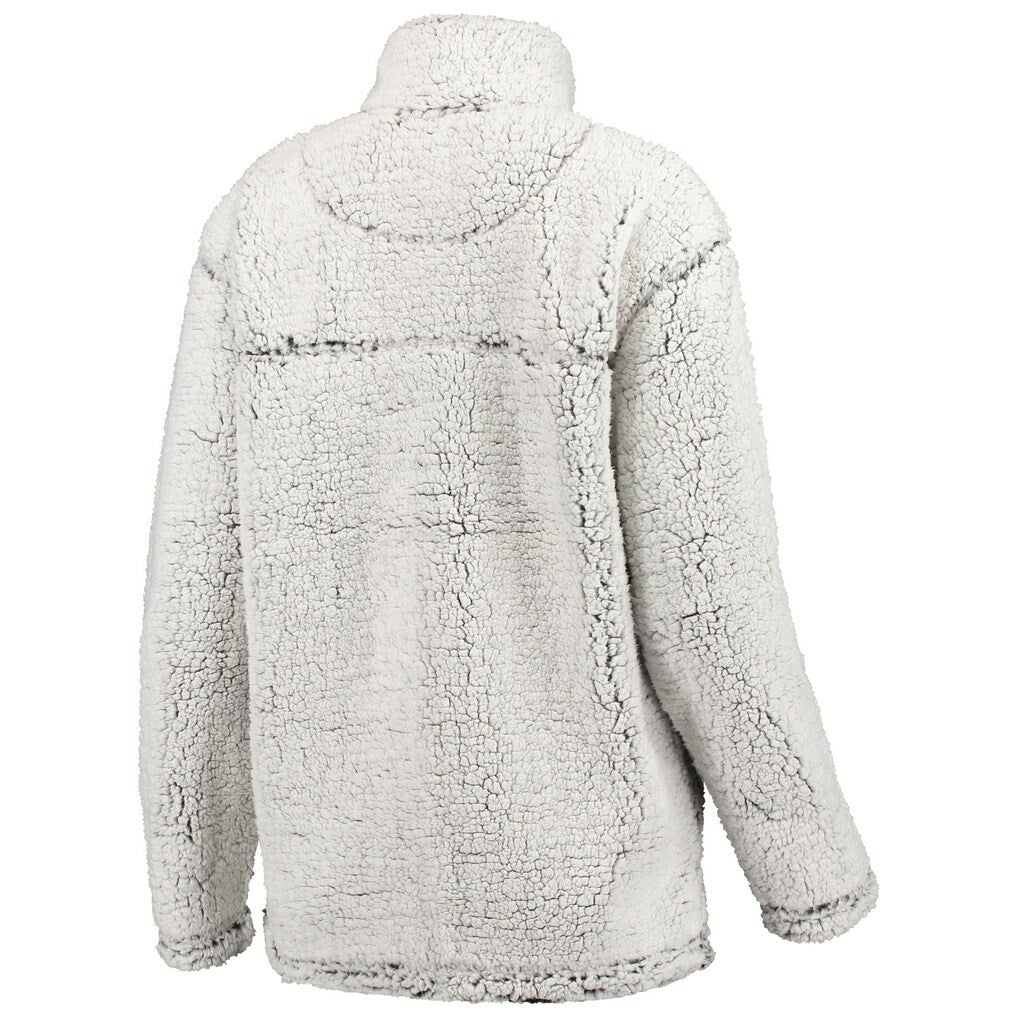 New Orleans Saints G-III 4Her by Carl Banks Women's Sherpa Quarter-Zip Pullover Jacket Gray | NFL