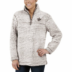 New Orleans Saints G-III 4Her by Carl Banks Women's Sherpa Quarter-Zip Pullover Jacket Gray | NFL