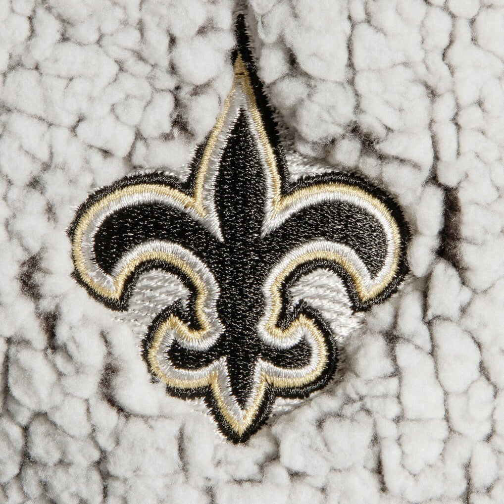 New Orleans Saints G-III 4Her by Carl Banks Women's Sherpa Quarter-Zip Pullover Jacket Gray | NFL