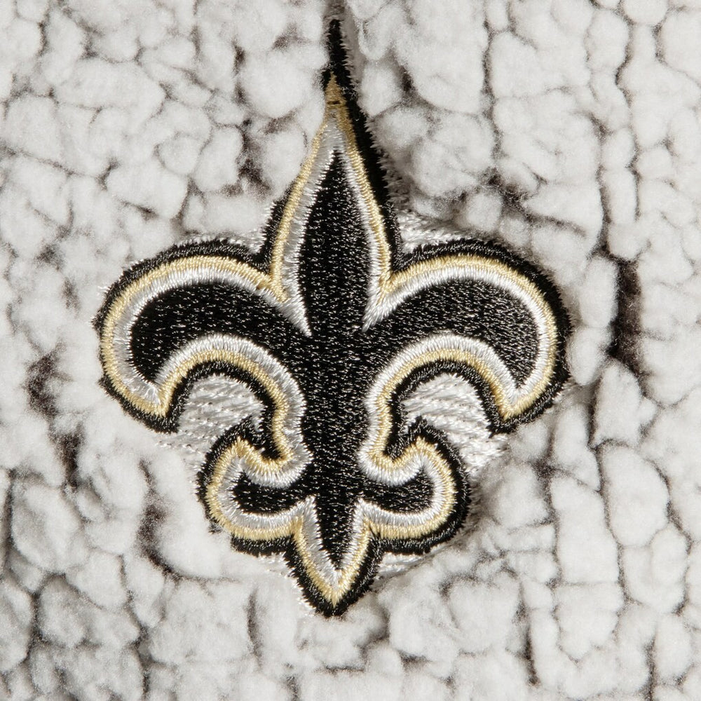 New Orleans Saints G-III 4Her by Carl Banks Women's Sherpa Quarter-Zip Pullover Jacket Gray | NFL