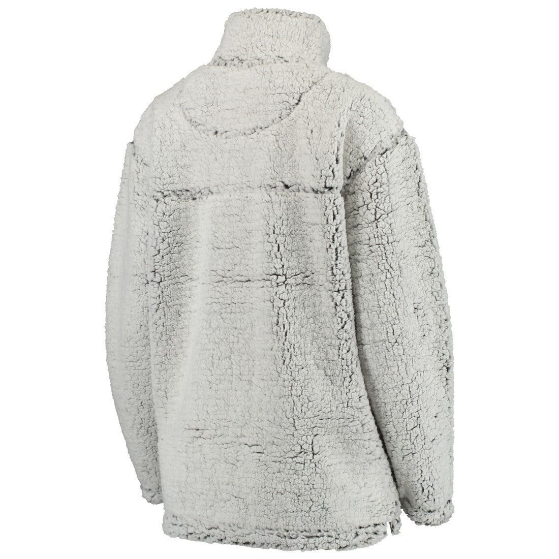 Green Bay Packers Women's Sherpa Quarter-Zip Pullover Jacket Gray | NFL