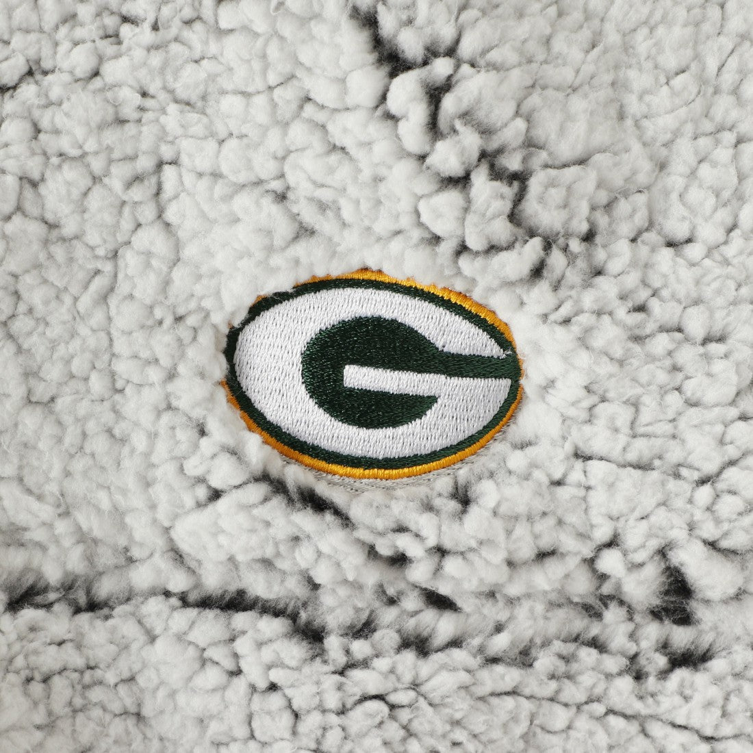 Green Bay Packers Women's Sherpa Quarter-Zip Pullover Jacket Gray | NFL