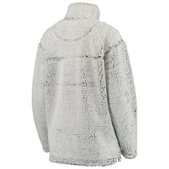 Pittsburgh Steelers Women's Sherpa Quarter-Zip Pullover Jacket Gray | NFL