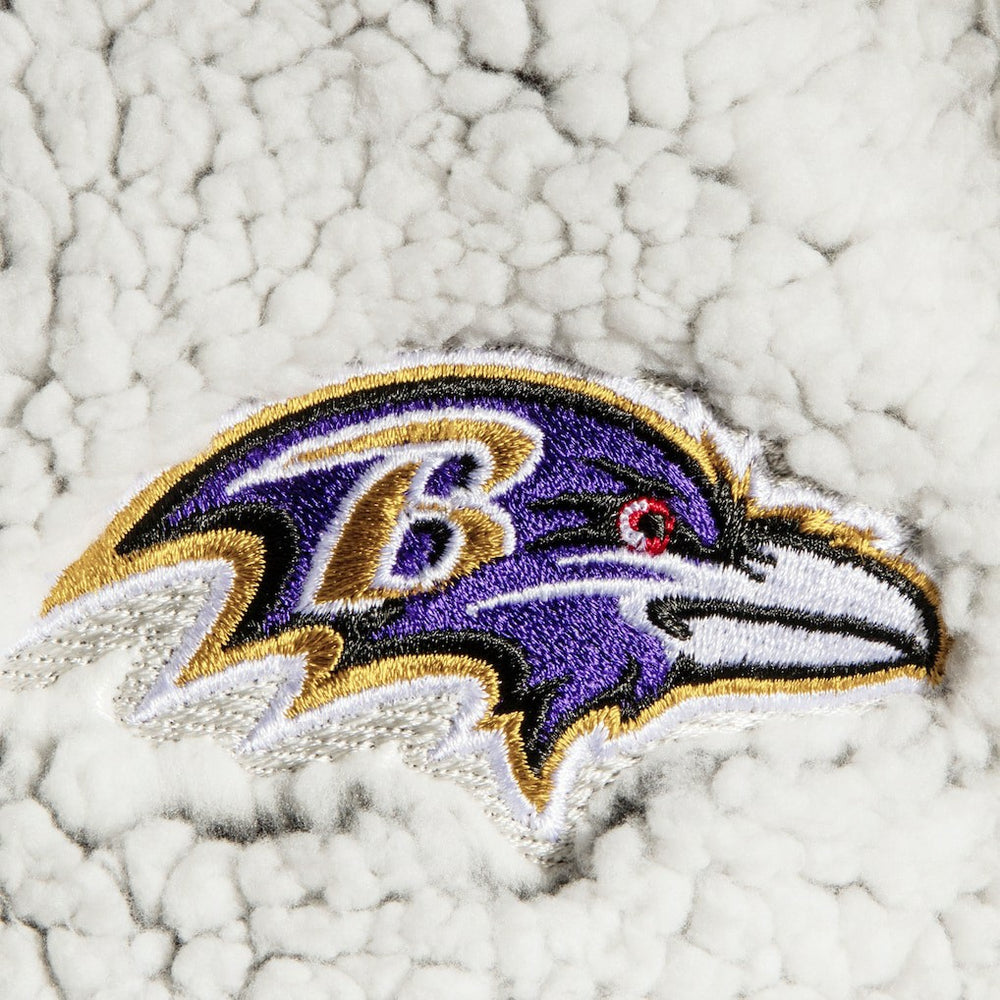 Baltimore Ravens G-III 4Her by Carl Banks Women's Sherpa Quarter-Zip Pullover Jacket Gray | NFL