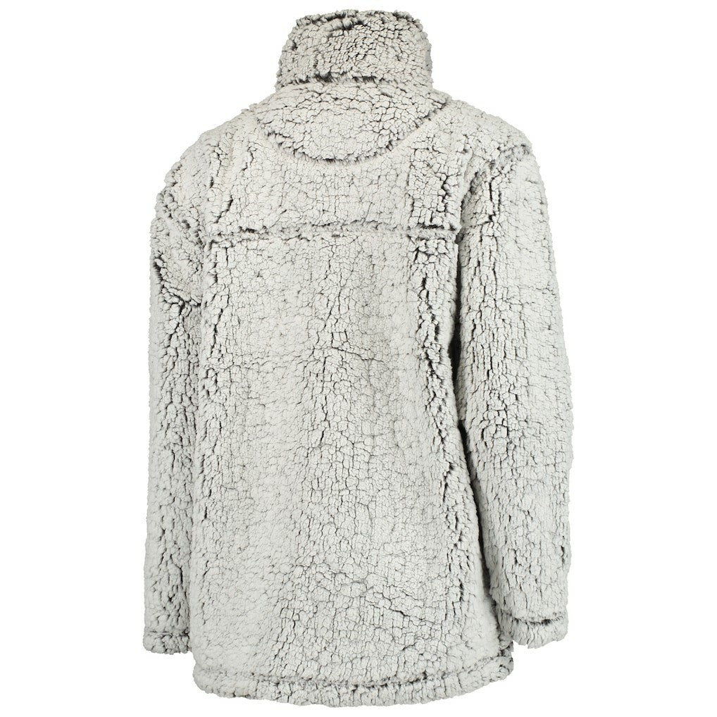 Minnesota Vikings Women's Sherpa Quarter-Zip Pullover Jacket Gray | NFL