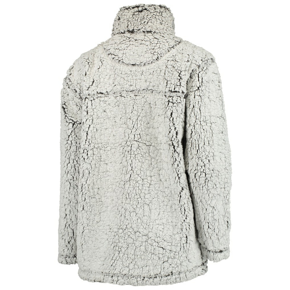 Minnesota Vikings Women's Sherpa Quarter-Zip Pullover Jacket Gray | NFL