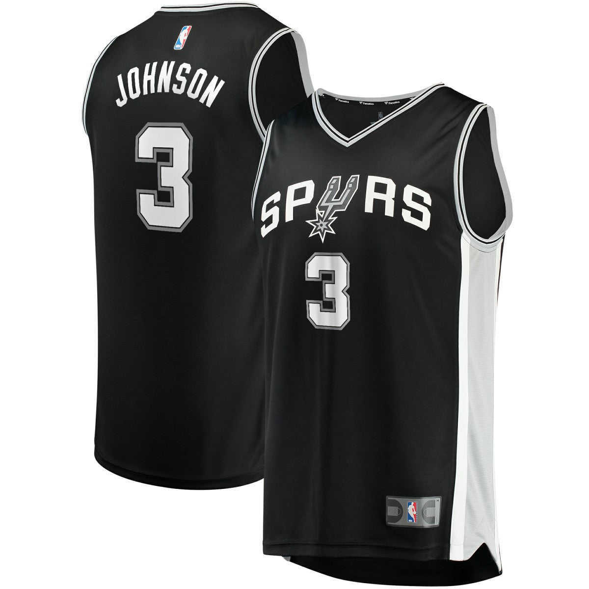 Keldon Johnson San Antonio Spurs Fast Break Replica Jersey Black Icon Edition - NBA
