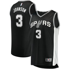 Keldon Johnson San Antonio Spurs Fast Break Replica Jersey Black Icon Edition - NBA