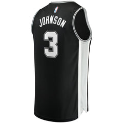 Keldon Johnson San Antonio Spurs Fast Break Replica Jersey Black Icon Edition - NBA
