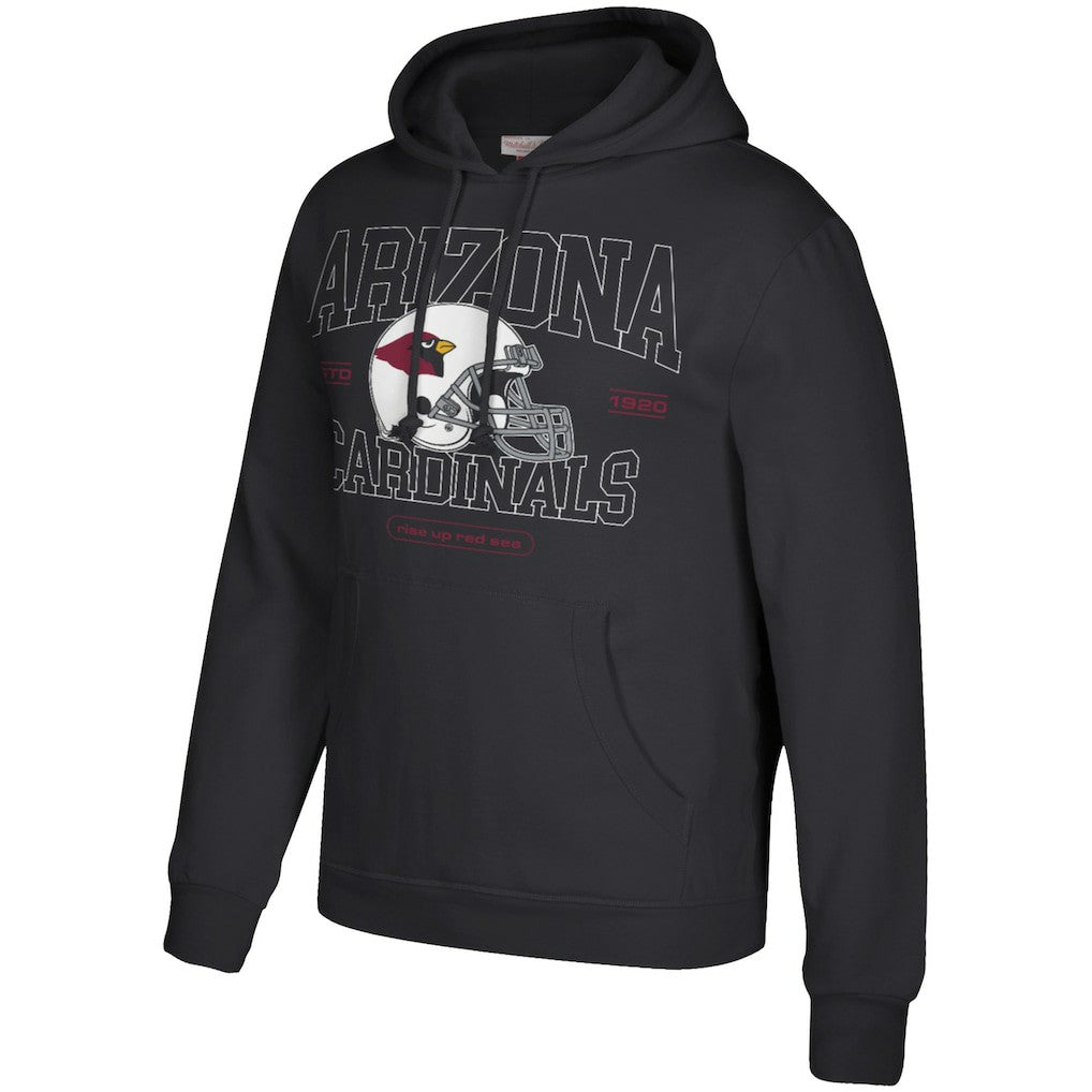 Arizona Cardinals Classic Helmet Pullover Hoodie Black | Mitchell & Ness