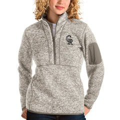 Colorado Rockies Antigua Women's Fortune Quarter-Zip Pullover Jacket - MLB