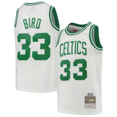 Larry Bird Boston Celtics Youth 1985-86 Hardwood Classics Swingman Throwback Jersey White - NBA