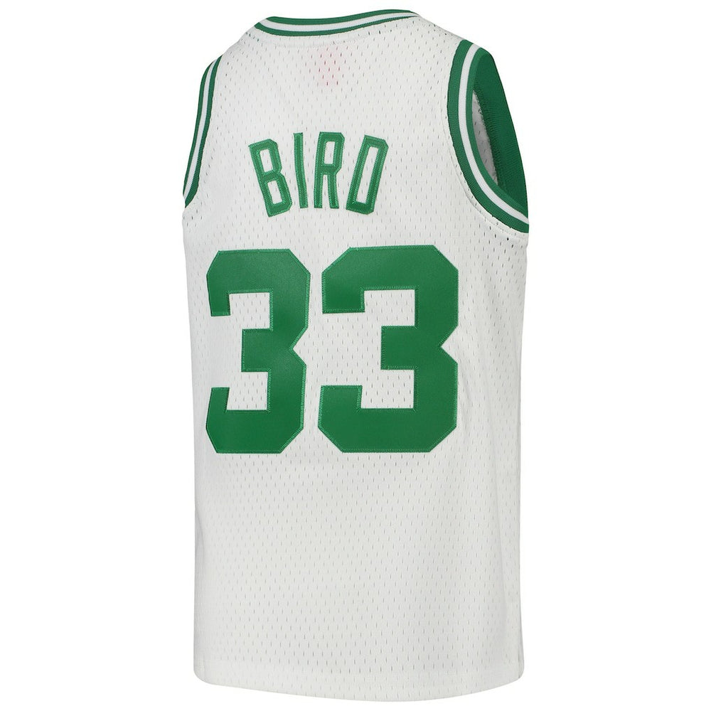 Larry Bird Boston Celtics Youth 1985-86 Hardwood Classics Swingman Throwback Jersey White - NBA