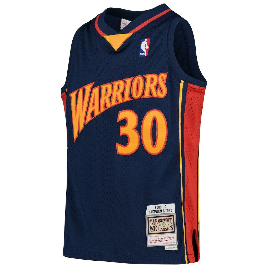 Stephen Curry Golden State Warriors Youth 2009-10 Hardwood Classics Swingman Throwback Jersey Navy - NBA