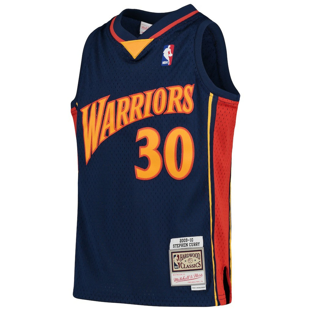 Stephen Curry Golden State Warriors Youth 2009-10 Hardwood Classics Swingman Throwback Jersey Navy - NBA