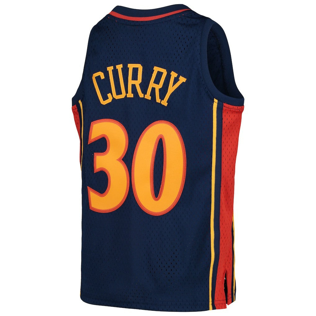Stephen Curry Golden State Warriors Youth 2009-10 Hardwood Classics Swingman Throwback Jersey Navy - NBA