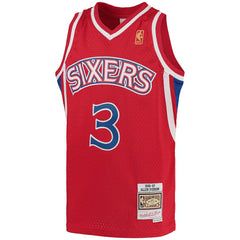 Allen Iverson Philadelphia 76ers Youth 1996/97 Hardwood Classics Swingman Throwback Jersey Red - NBA