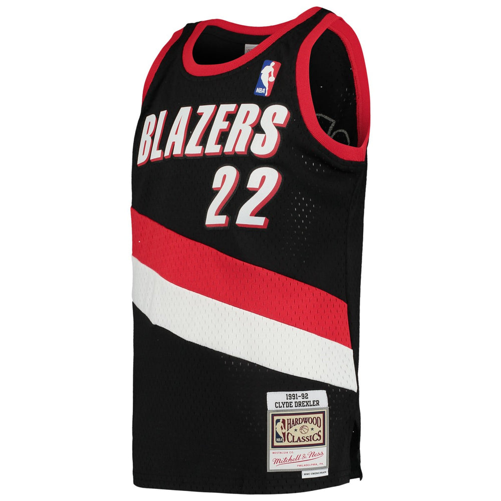 Clyde Drexler Portland Trail Blazers Youth 1991/92 Hardwood Classics Swingman Jersey Black - NBA