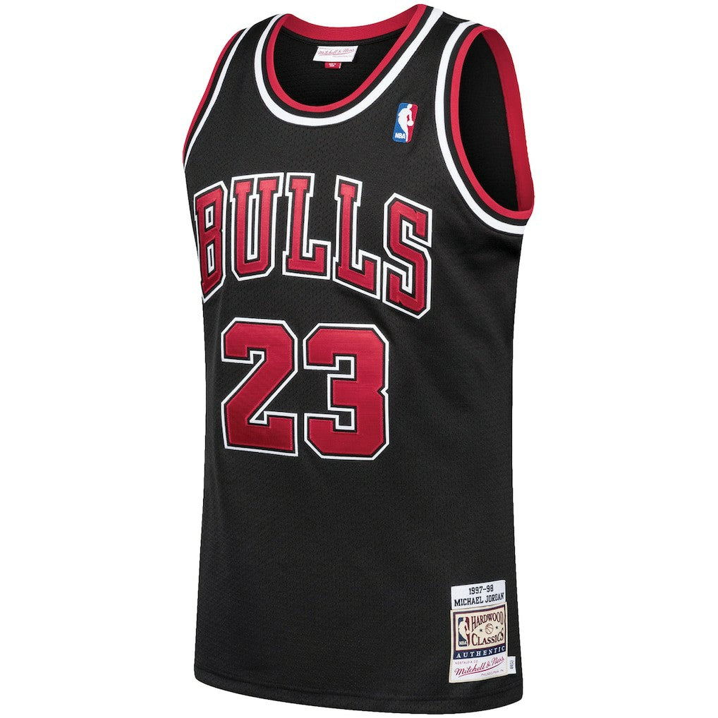 Michael Jordan Chicago Bulls 1997/98 Hardwood Classics Authentic Jersey Black - NBA