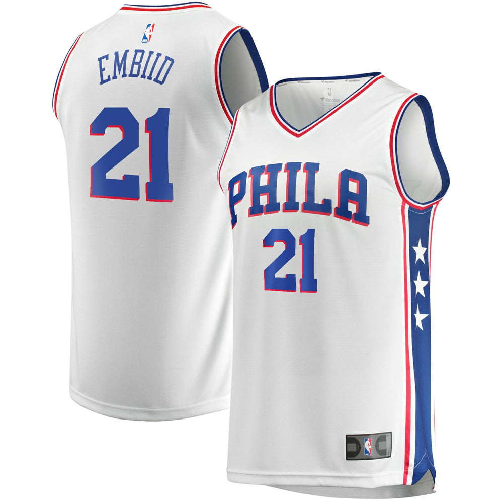 Joel Embiid Philadelphia 76ers Replica Jersey Association Edition White - NBA