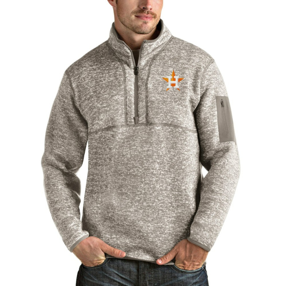 Houston Astros Antigua Fortune Quarter-Zip Pullover Jacket - MLB