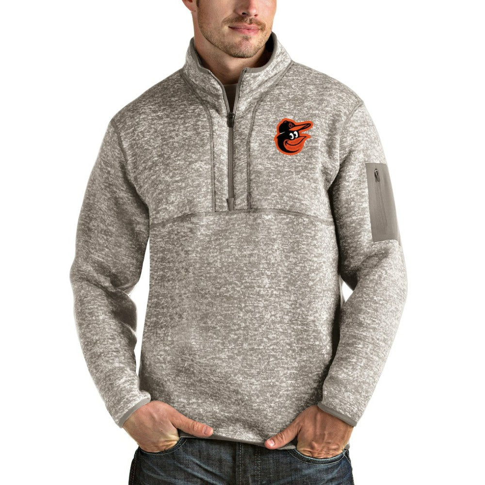 Baltimore Orioles Antigua Fortune Quarter-Zip Pullover Jacket - MLB