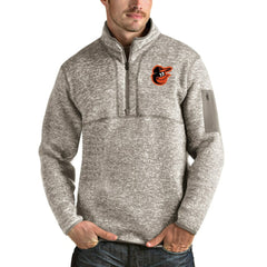 Baltimore Orioles Antigua Fortune Quarter-Zip Pullover Jacket - MLB