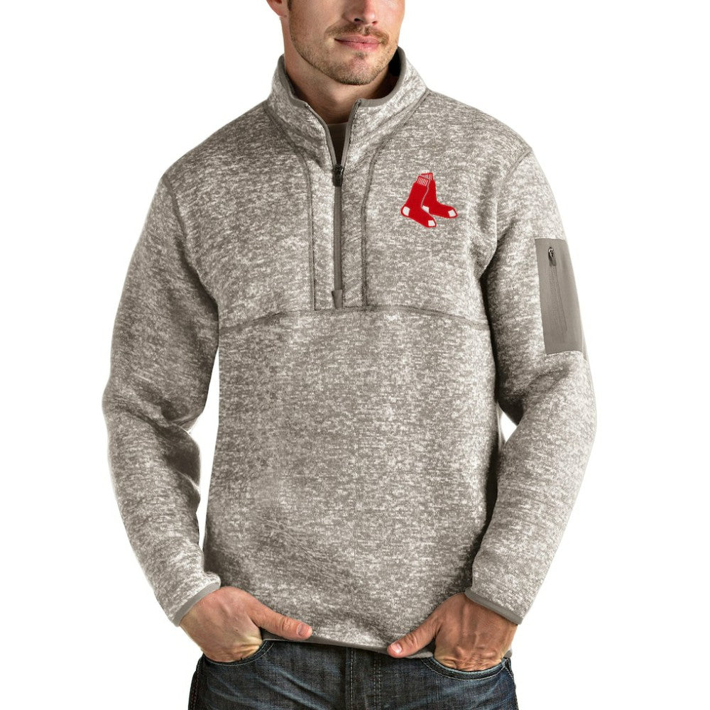 Boston Red Sox Antigua Fortune Quarter-Zip Pullover Jacket - MLB