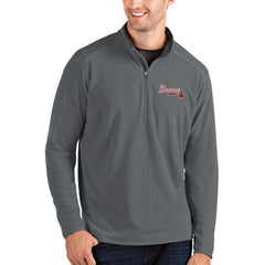 Atlanta Braves Antigua Glacier Quarter-Zip Pullover Jacket - MLB