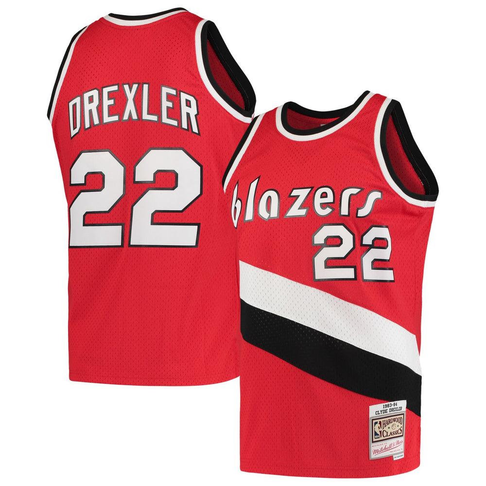 Clyde Drexler Portland Trail Blazers 1983/84 Hardwood Classics Swingman Jersey Red - NBA