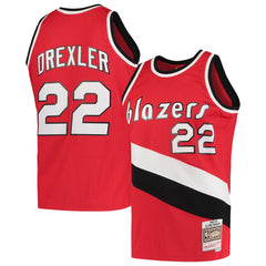 Clyde Drexler Portland Trail Blazers 1983/84 Hardwood Classics Swingman Jersey Red - NBA