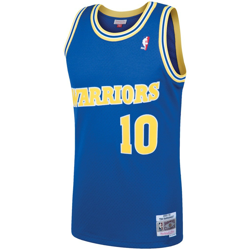 Tim Hardaway Golden State Warriors 1990/91 Hardwood Classics Swingman Jersey Royal - NBA